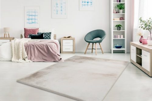 Løst rya tæppe New Floss beige
