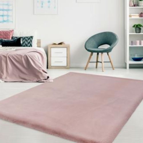 Løst rya tæppe New Floss pink