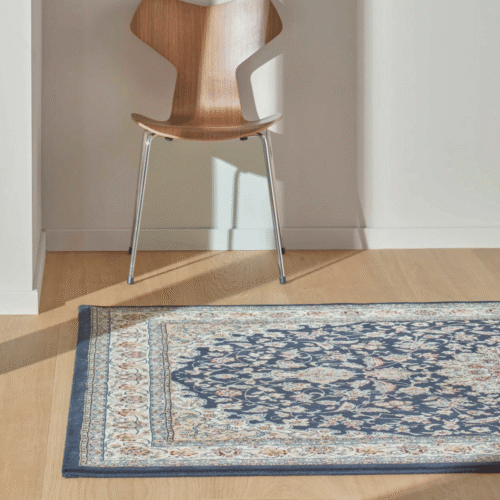 Løst Wilton tæppe Oriental Medallion blå