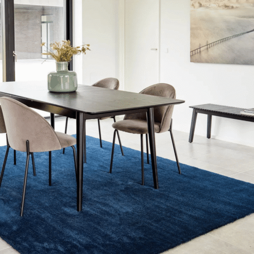 Løst rya tæppe Canto Rugs Touch mørk blå